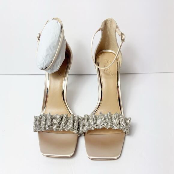 JEWEL BADGLEY MISCHKA RIDLEY WOMEN HEELS SIZE 9 BRAND NEW WITH BOX CHAMPAGNE - Picture 7 of 11